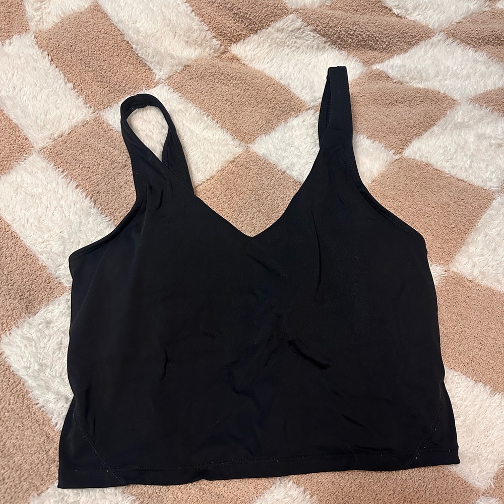 Black workout tank top